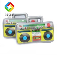 LETCE PVC Inflatable Balloons  80's 90's Party Decorations Musical Carnival Party Photo Booth Props