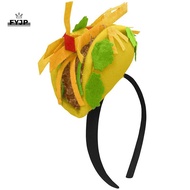 FYJP Mexican Taco Hats Men Felt Taco Hat For Adults Fast Food Halloween Costume Prop Unisex Women [J