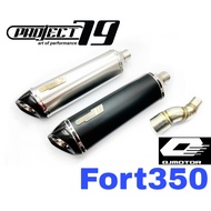 Project79 Exhaust QJ Motor Fort 350 Ekzos Tabung Long Muffler Black Silver Carbon Fort350 SCOOTER QJ