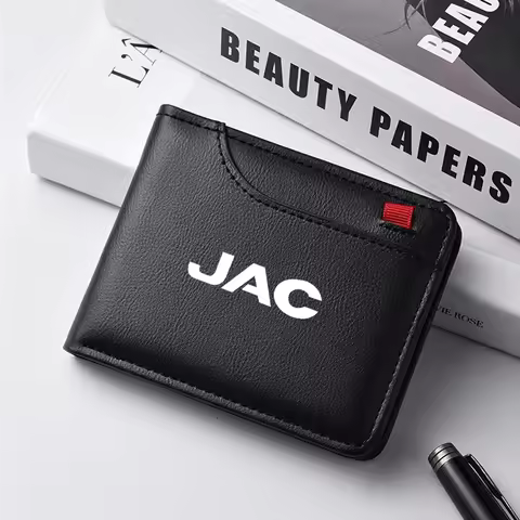 For JAC S2 J3 Board JS2 T8 Refine J5 J6 J4 Deluxe Car Emblem Wallet Credit Card Coin Purse Money Bag