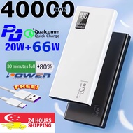 66W 40000mAh powerbank fast charging 2 USB Portable charger Mini power bank Buy 1 free 1 gifts
