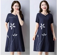 n ob baju mini dress katun casual wanita korea t ab535015 orange blue