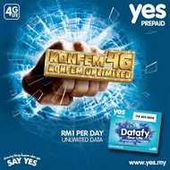 YES Prepaid Unlimited Data Confirm 4G Speed ( SIM+Unlimited Data Plan 30 Days )