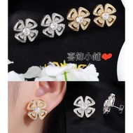 [Real Shot] New Style s925 Sterling Silver High-Grade Full Diamond Earrings AL98