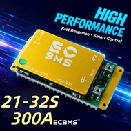 ECBMS High Voltage Smart BMS 36S 128V LiFePO4 300A High Power BMS Bluetooth for Solar Farm