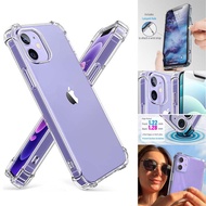 เคส Apple iPhone 15 14 13 12 Mini 11 Pro Max XS Max XR 8 7 6 6S Plus SE 2020เคสโทรศัพท์อ่อนใสเกราะป้องกันเสริมกันกระแทกฝาหลัง