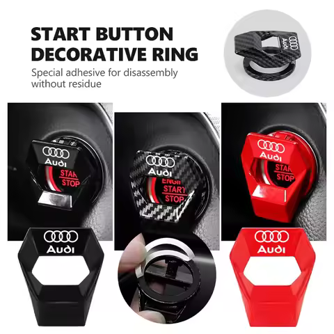 Car One-touch Start Decor Modified Ignition Ring Switch Button For Audi S RS SLINE A1 A2 A3 A4 A5 A6