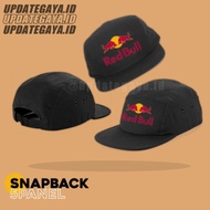 JT1 Black Cotton Drill Red Bull Graphic Logo 5 Panel Cap Size 55-62cm with Click Buckle Strong and C