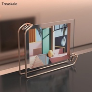 TREA Picture Frame A4 6 Inch Metal Acrylic Picture Display Stand Decorative Poster Frame Desktop Tab