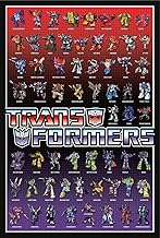 buyartforless IF AQ 241229 36x24 1.25 Black Plexi Framed The Transformers Cast 59 Characters 36X24 A