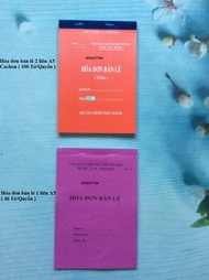 [ ĐỔ SỈ 3.5k/Quyển ] Sỉ 20 Quyển hóa đơn bán lẻ A5 dày 100trang - 1 liên-2 liên - ĐỦ LOẠI