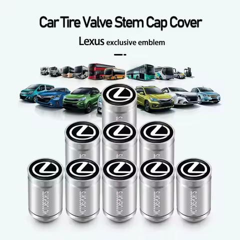 4Pcs Car Wheel Tire Valve Caps Covers Auto Accessories For Lexus GX460 Fsport IS200 LC500 IS220d GS4