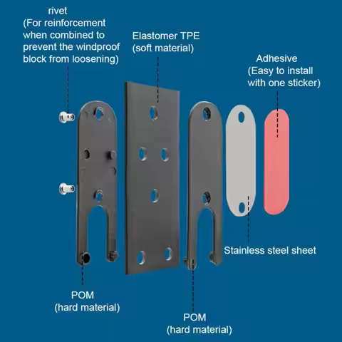 4Pcs/set Aluminum Alloy Door Window Windproof Block Dustproof Soundproof Window Sealing Block Self-a