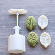 月餅模具 mooncake mould 25g 50g cetakan pastri daun hijau lily lembah
