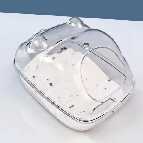 Acrylic Plastic Hamster Toilet Cage Guinea Pig Transparent Hamster Bathroom Cage Hamster Sand Bath H