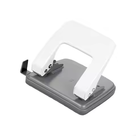 G5AA Manual 6mm 2 Hole Puncher, 20 Sheets Capacity Handheld Hole Punches for 2 Hole Binding Loose No