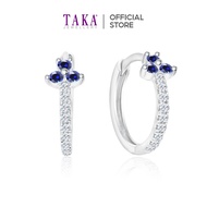 TAKA Jewellery Gemstone Hoop Earrings 9K Gold