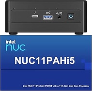 Intel NUC11 NUC11PAHi5 Canyon Mini PC Desktop NUC Barebone, Intel Corei5-1135G7 Processor, 28W Intel Iris Xe Graphics, WiFi6, Thunderbolt 3 (No RAM+SSD+OS+AC Cord) Add't Components Needed