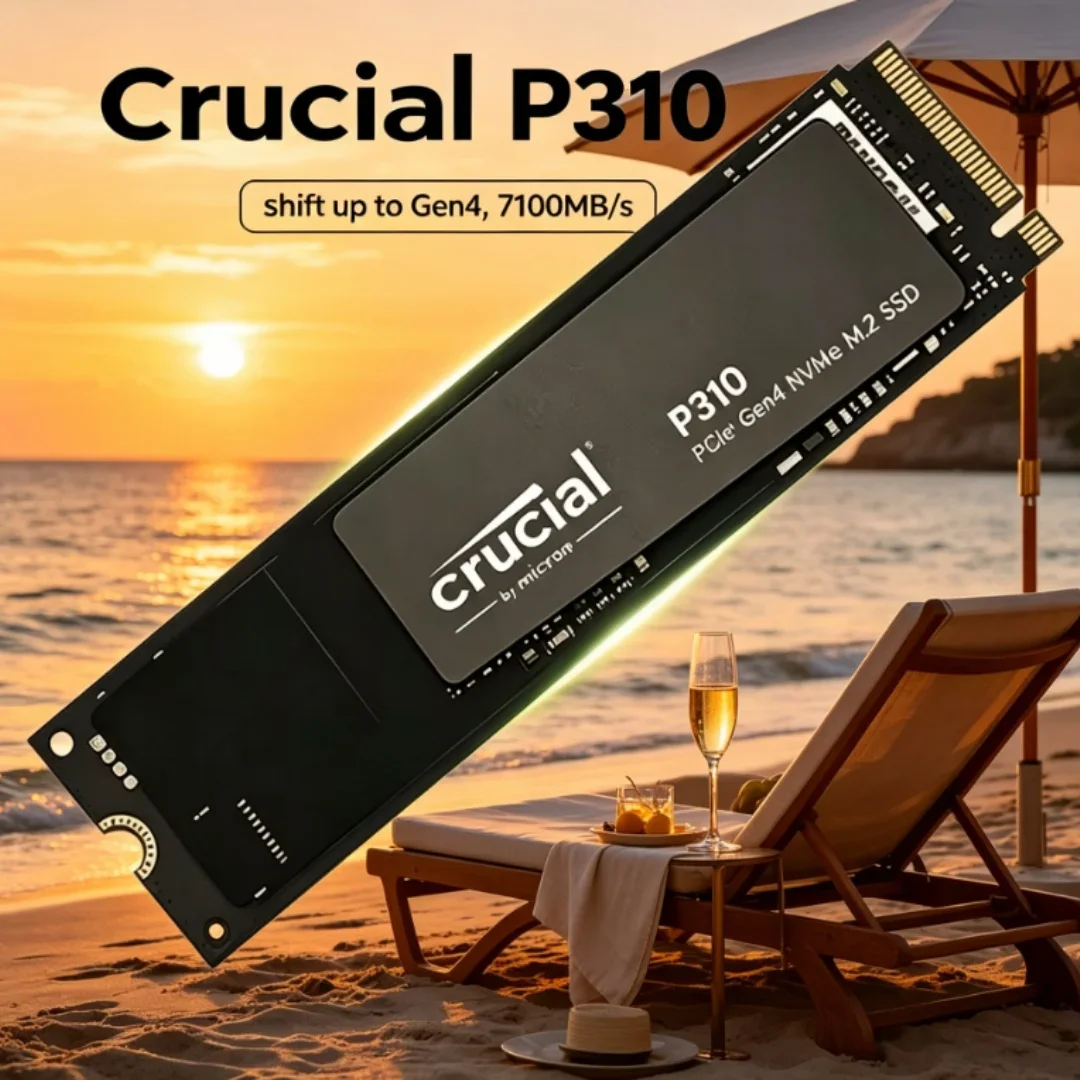 crucial | Super Fast 2280 PCIe Gen4 3D NAND NVMe M.2 SSD Crucial P310 1TB 2TB Up to 7100 MB/s PC Int