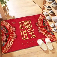 SG 2024 entrance door New Year floor mat red festive door mat home bedroom door anti-slip carpet gif