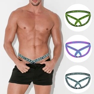Men Men's Thong Sexy Sexy Colorful Pure Cotton Breathable Comfortable Hollow Men's Underwear Low-Waist Seamless Young Men's Double Ding Underwear MP03