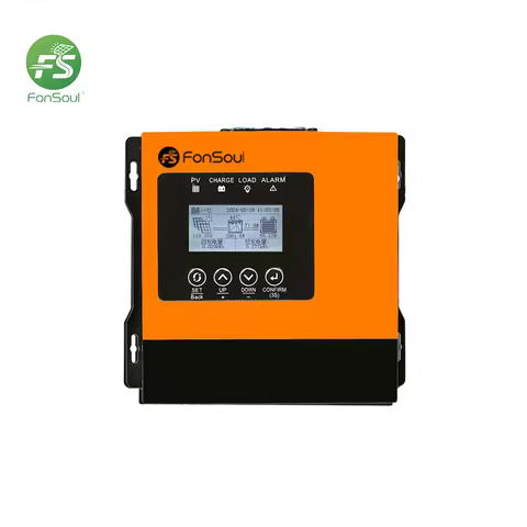 Fonsoul 30A 60A 120A MPPT Solar Charger Controller 230VDC for 12V 24V 48V 60V 72V 96V Lead Acid Lith