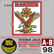 AB 98 RANGER LOGO EMBROIDERY PATCH - INNOVATION EMBROIDERY TESTIMONI