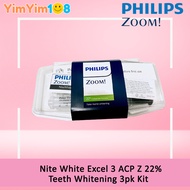 Philips Zoom NiteWhite Excel 22% Amorphous Calcium Phosphate (ACP) Teeth Whitening 3 Syringes or Philips Zoom On-the-Go Whitening Pen 5.25% hydrogen peroxide (HP) 1 Pen