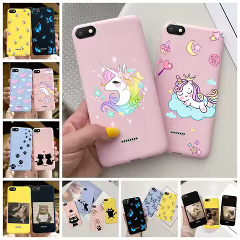 Silicone Case For Xiaomi Redmi 6A Cover Redmi 6A A6 Cute Cartoon Soft TPU Bumper On Funda Redmi6A Co