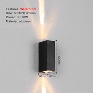 Outdoor Lighting Lens Beam Wall Lamps IP65 Waterproof Aluminum Wall Lights Corridor Garden Shopping 