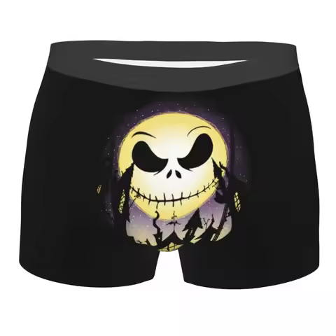 Custom The Nightmare Before Christmas Underwear Men Stretch Tim Burton Boxer Briefs