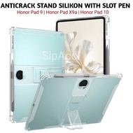 Honor Pad 10 Honor Pad X9A/ Honor Pad 9/ Anti-Crack Stand Clear Case Silicone Casing Slot Pen