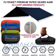 TENDA Flysheet Tent sealed seal waterproof premium makadam 4x6 Meters