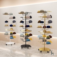 Golden Men Women Storage Hat Hanger Rack Mother Baby Multi-Layer Hat Floor-to-ceiling Clothing Store