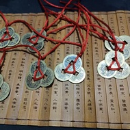 Brass Three Emperor Copper Coin String Pendant Triangle Copper Coin Five Emperor Coin Five Emperor C