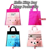 HELLO KITTY BAG & BEAR BAG MANY POCKET ZIPPED