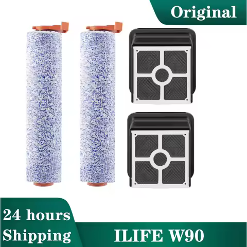 Origina Roller Brush HEPA Filters for ILIFE W90 Cordless Wireless Dry Cleaning Smart Washing Mop Vac