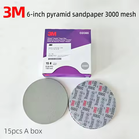 Original 3M 02085 6 Inch Trizact 3000 Grit 15 Pieces Of Dry Sandpaper Round 3000 Mesh Yacht Aircraft
