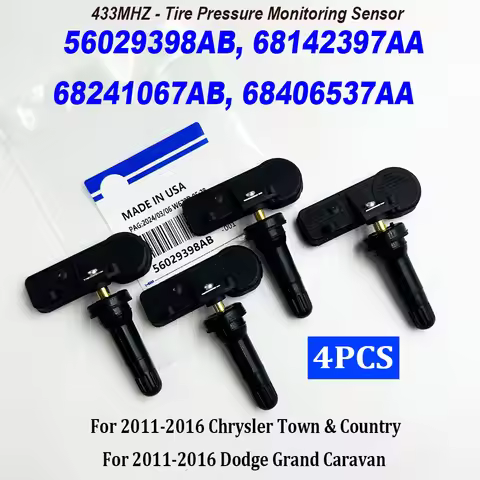 4PCS 56029398AB 56029398AA 433Mhz TPMS 68142397AA 68241067AB 68406537AA Tire Pressure Sensor For 201