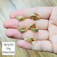 18K Saudi gold clip earring