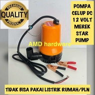 (TIDAK BISA LISTRIK PLN) POMPA CELUP DC 12 VOLT PAKAI POWER AKI/ACCU SEDOT AIR BERSIH ASIN KOLAM 12V