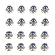 16Pcs M5 Alloy Motor Screw Nuts Nylon Insert Self Lock Flange Nut CW for RC FPV Racing Drone 2204 22