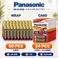[ PANASONIC ] (Sold By Box) AA / AAA 1.5V Alkaline Battery | 24pcs Card / 50pcs Wrap