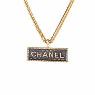 CHANEL 合金24P方牌吊墜粗鏈條項鏈項鍊