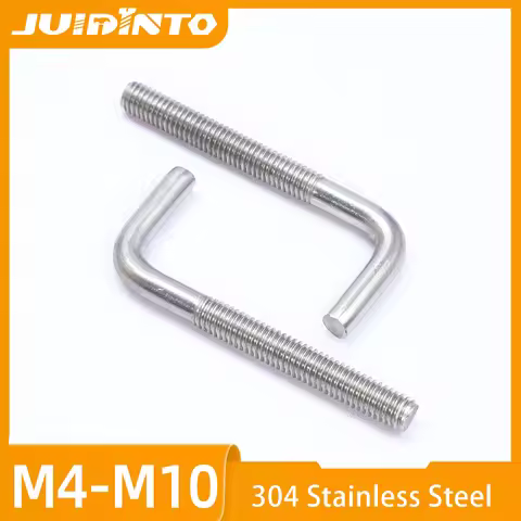 JUIDINTO 1/3/5pcs L Shaped Hook Bolt Screw M4 M5 M6 M8 M10 M12 Stainless Steel Right Angle Anchor Bo