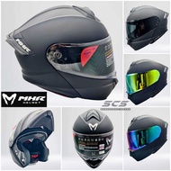 Helmet MHR GTZ Full Face Flip Up Double Visor FU935 Helmet FF935 M L XL Visor Smoke Racing Matt blac