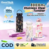 1000ML Thermos Bottle Thermos Cup Stainless Steel Water Bottle Tumbler Murah Botol Air Tahan Sejuk保溫