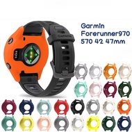 Silicone Protective Case Cover For Forerunner 570 47mm 42mm Smart Watch Protection Case For Garmin F