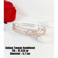 Gelang Tangan Emas / Mas Kombinasi 75% Berat 15.520 Gram Dia 5,7Cm