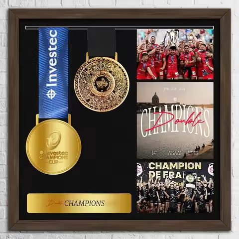Toulousain 2024 Top14 & European Rugby Champions Medals